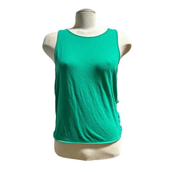 Fabletics Green Net Criss Cross Details Sporty Tank Top Sz XS - Picture 3 of 10